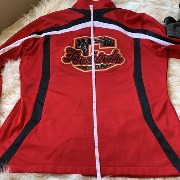 Embellished Track Suit in Red, Black, White and Gold Size Small - Picture 3 of 12